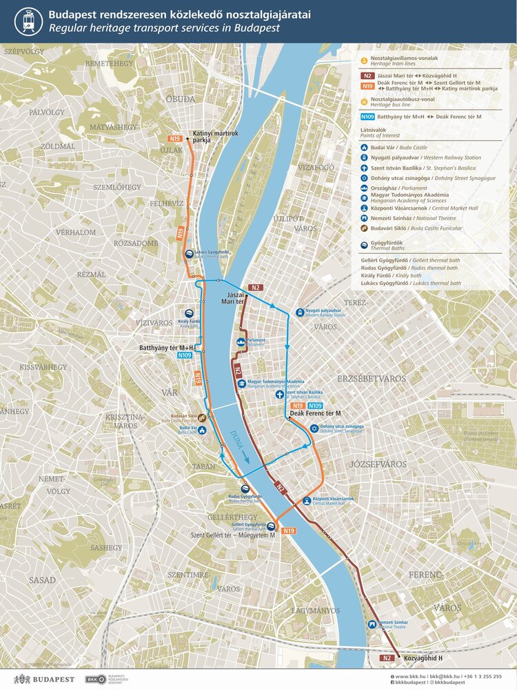 Схема маршрутов ретро-транспорта