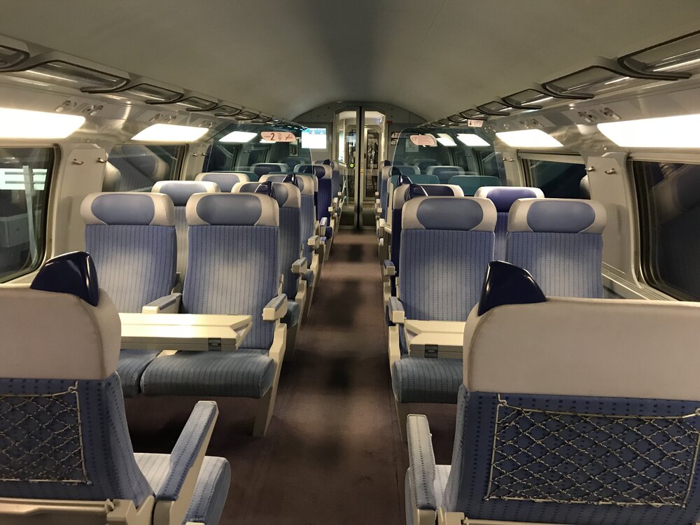 Салон поезда TGV
