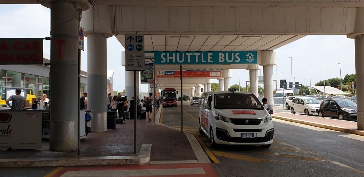 Shuttle stop at Bari airport