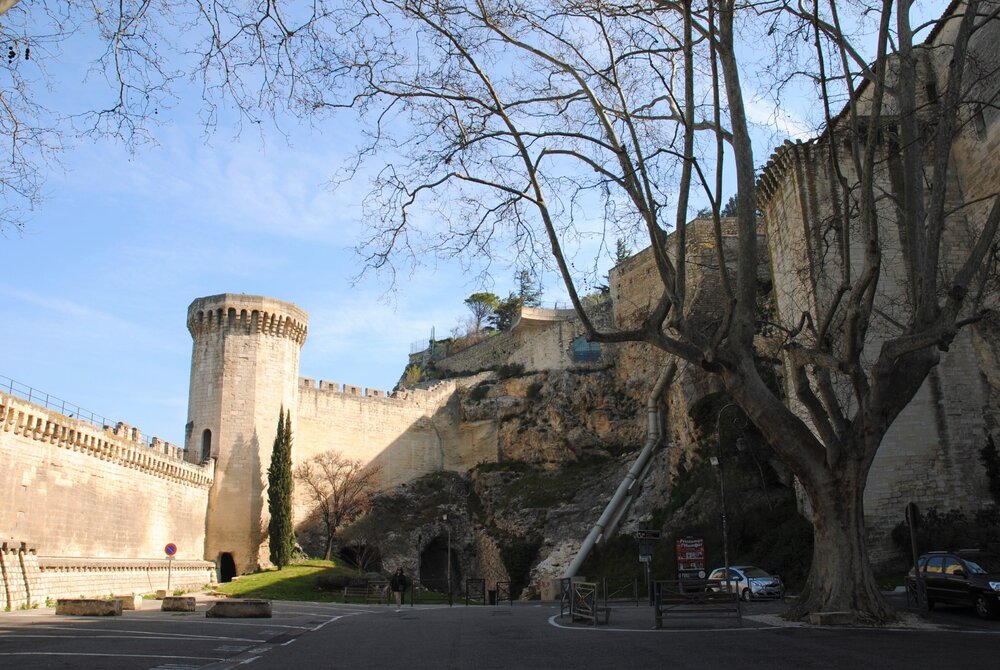 The fortress gate in Avignon