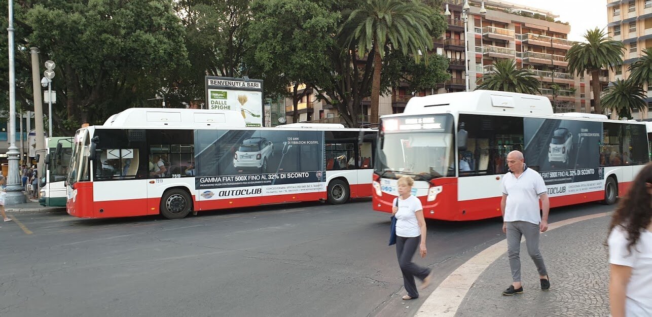 AMTAB city buses in Bari