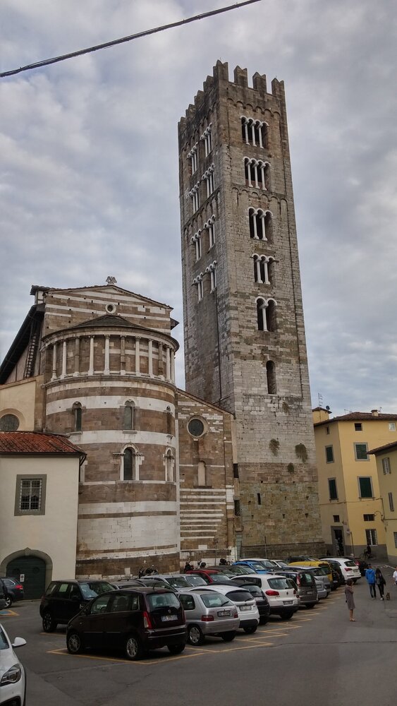 The bell tower of the Basilica of San Frediano