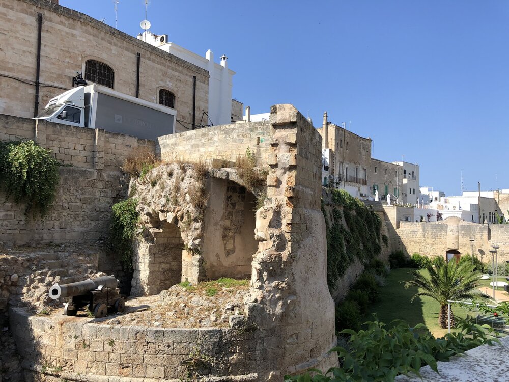 The walls of the old town of Monopoli
