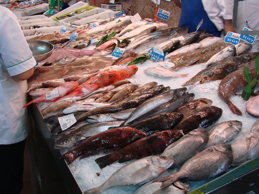 Fish market in O Grove