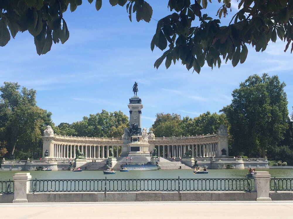 Retiro Park, statue of Alfonso XII.