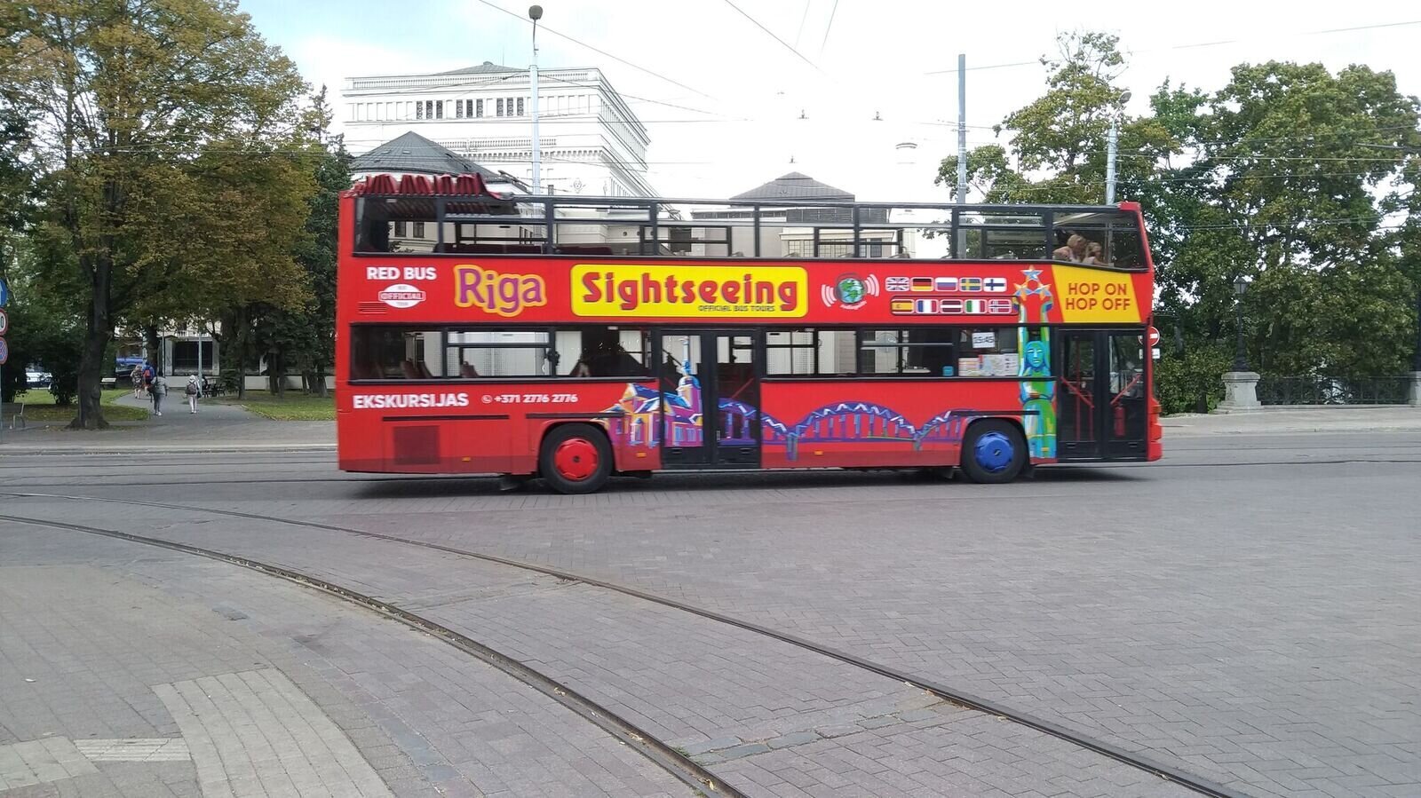 Tour bus in Riga