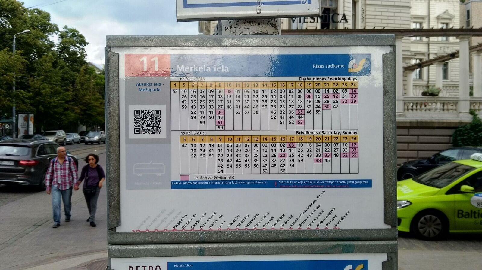streetcar timetable and route