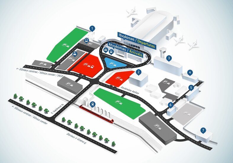 Схема аэропорта Вильнюса