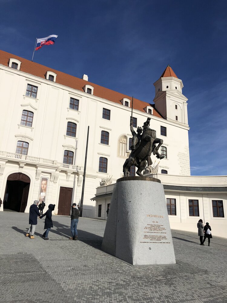 Svyatopolk I in front of Bratislava Castle