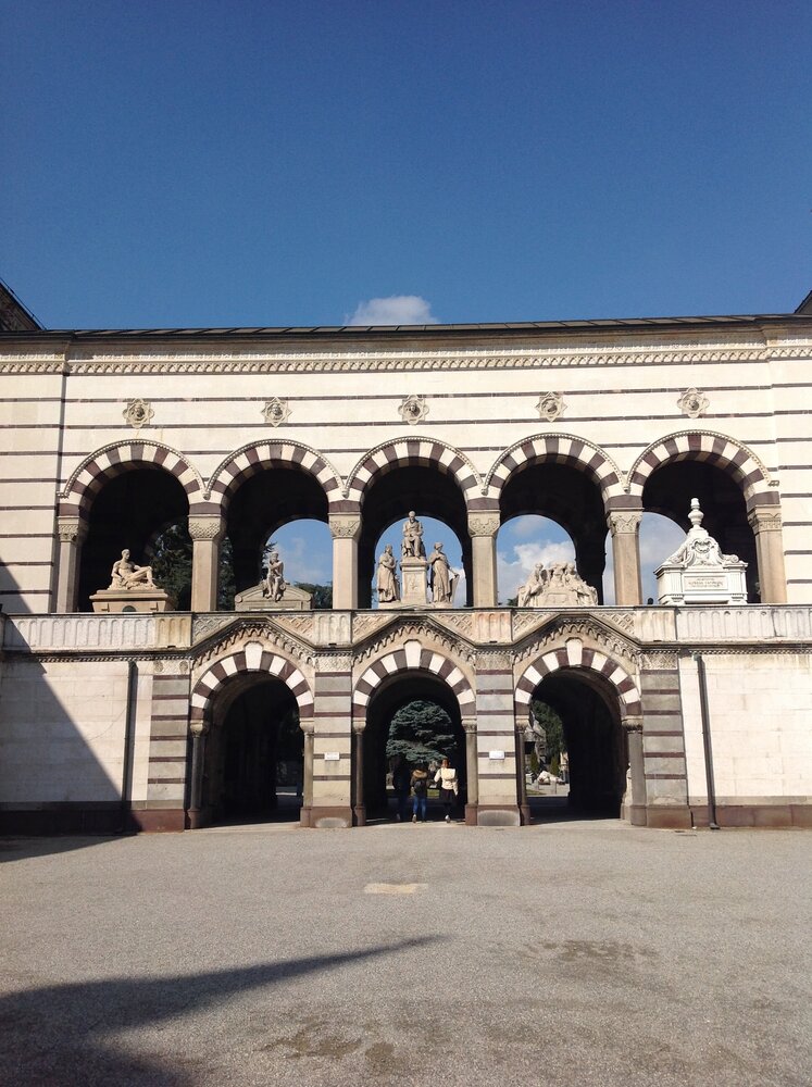 Entrance to the Monumental Cemetery in Milan