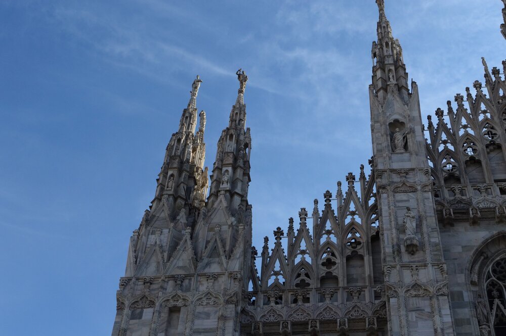 The spires of the Duomo Cathedral
