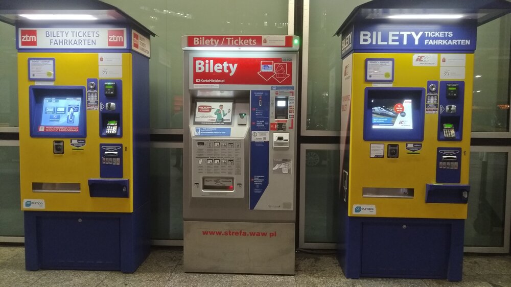 Ticket machines at the Central Station