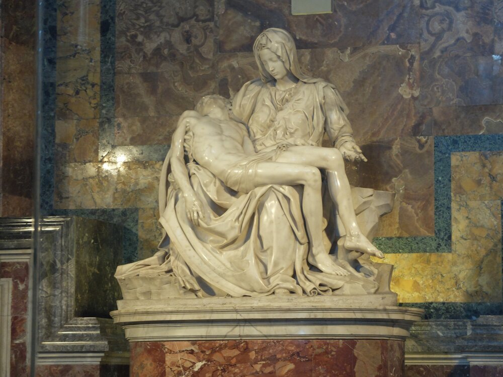 Pieta: this masterpiece is on display in St. Peter