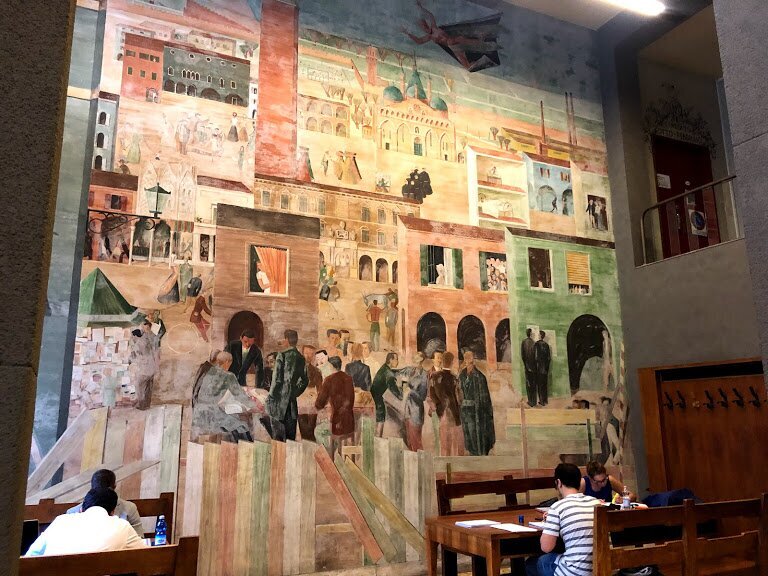 Murals in the reading room