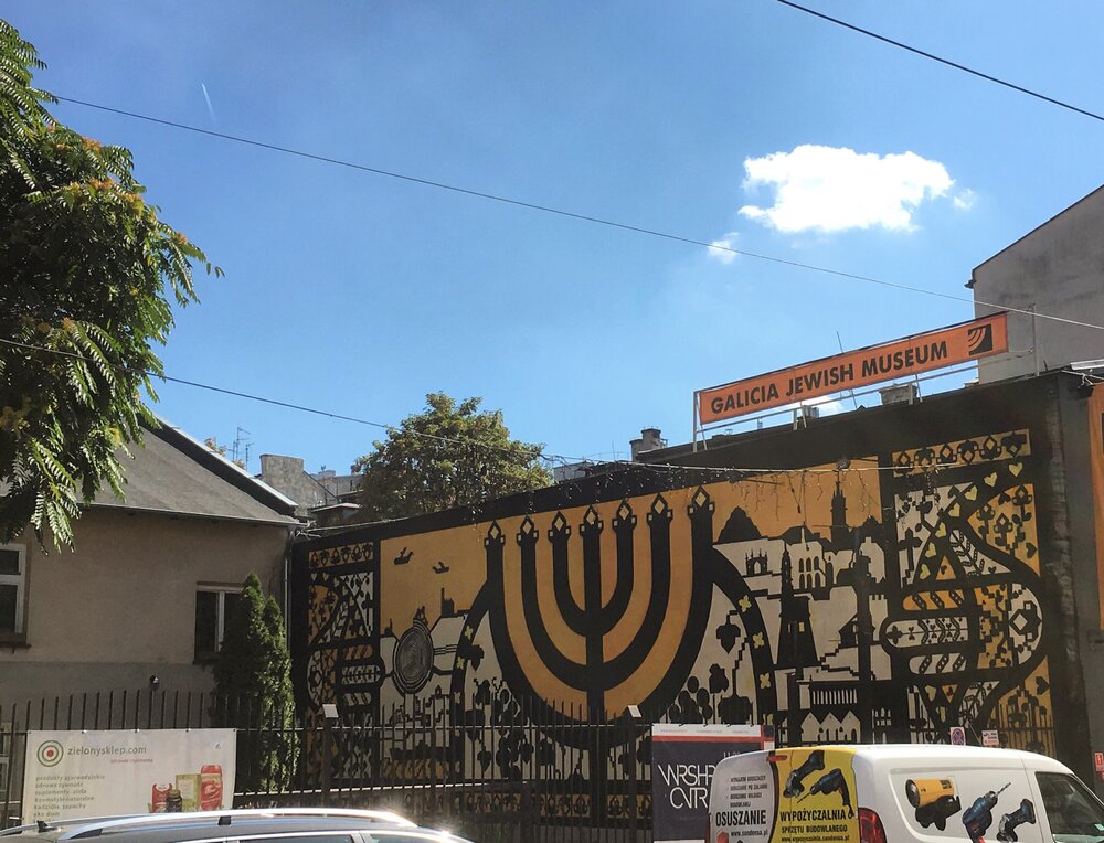 Graffiti outside the Jewish museum