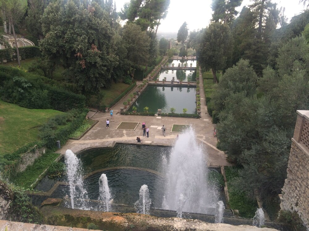 Pools and fountains of Villa d