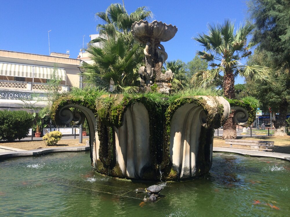 The fountain in the center of Ladispoli