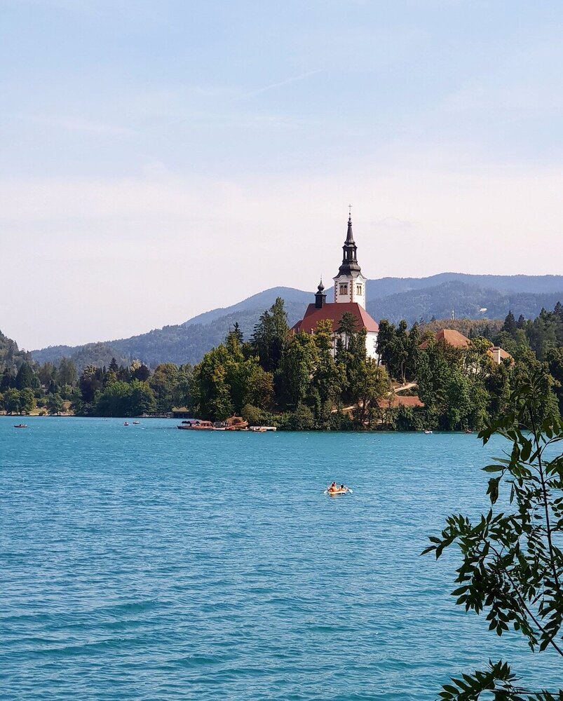 View of the island of Bled