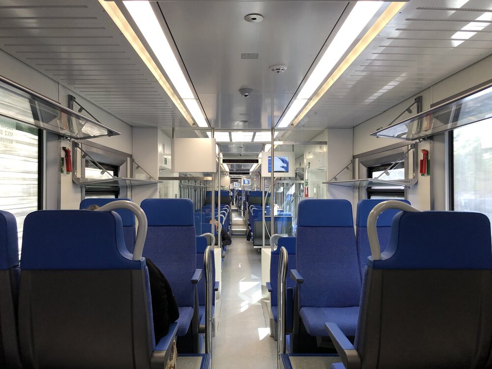 A regional train can be very comfortable and modern