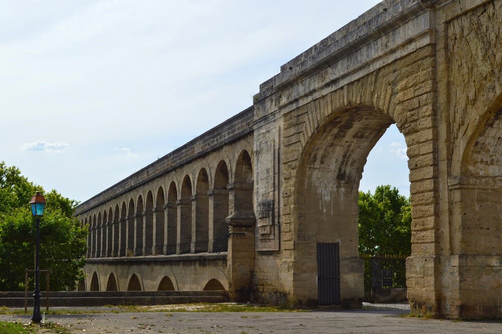 The aqueduct used to bring water into the city.