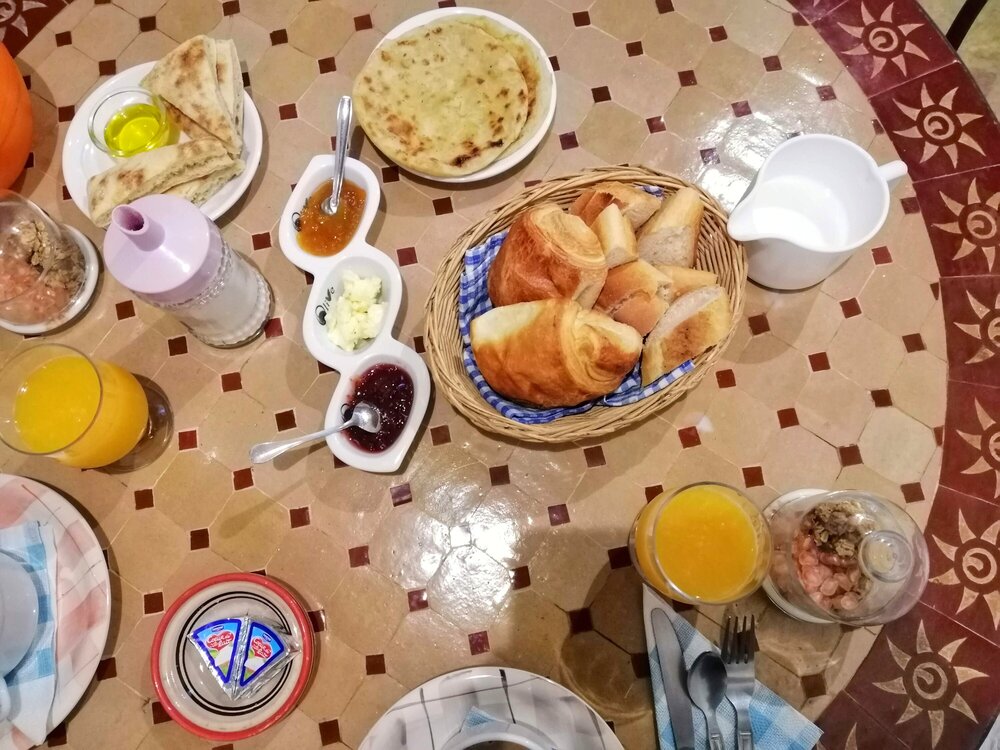 Delicious breakfast in the riad