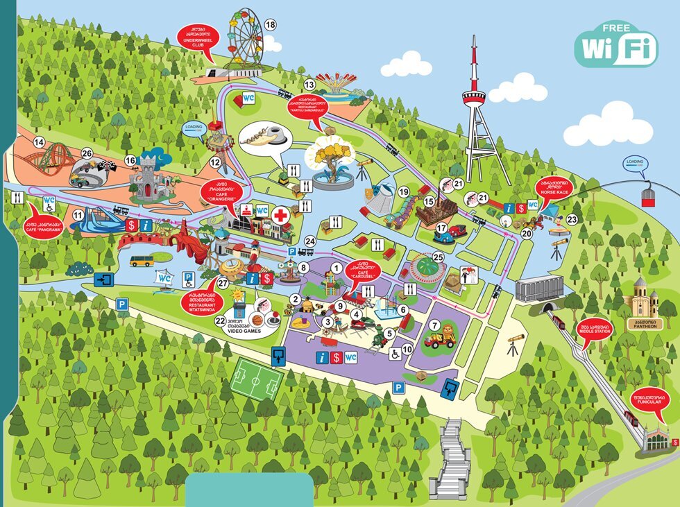 Map-scheme of the park