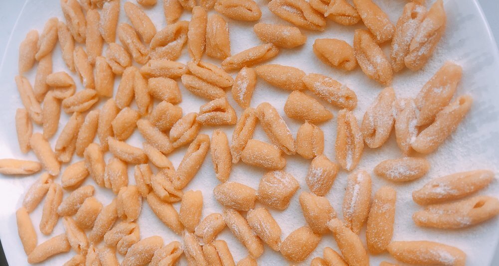 This is what fresh cavatelli looks like before cooking