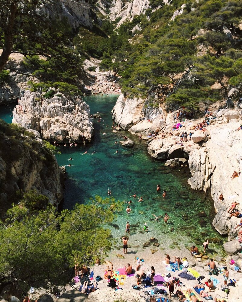 The beach in the bay