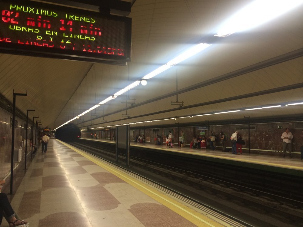 A typical Madrid subway station