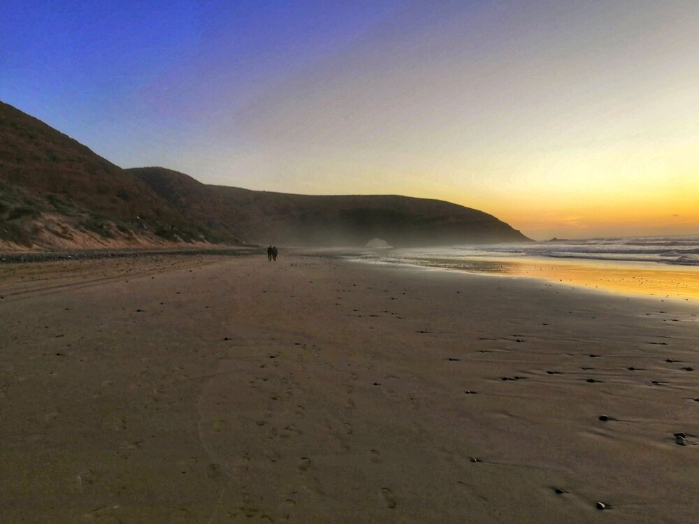 Legzira Beach at sunset