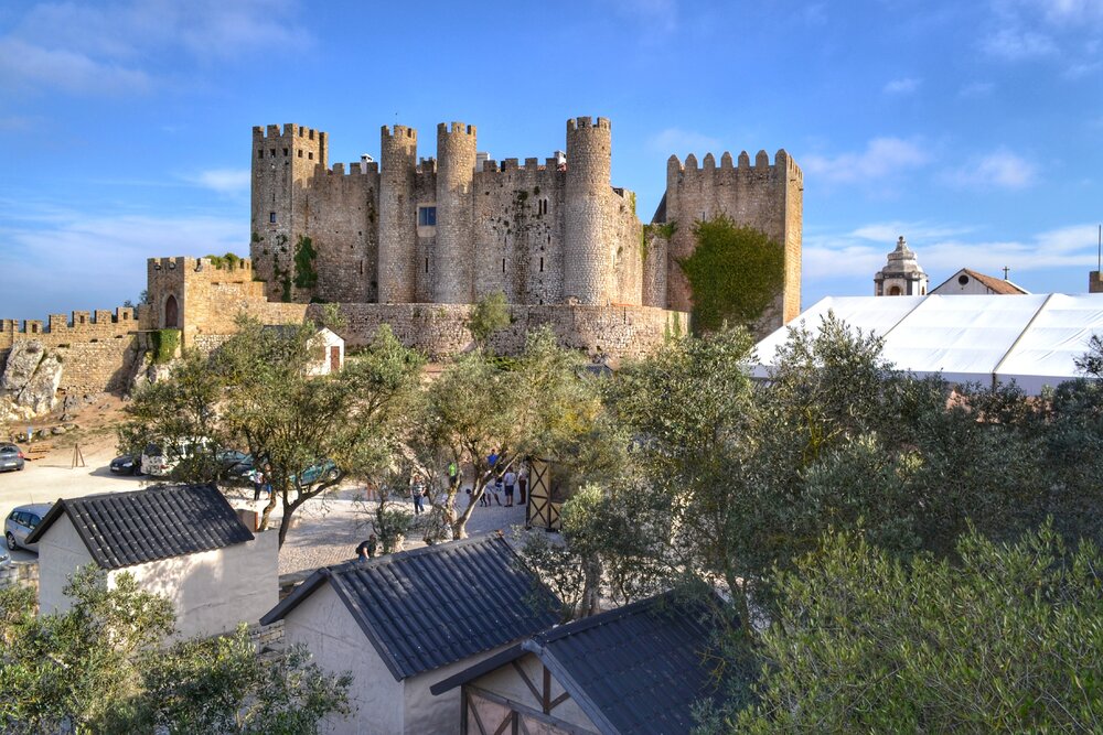 View of the Castle and buildings from the castle wall