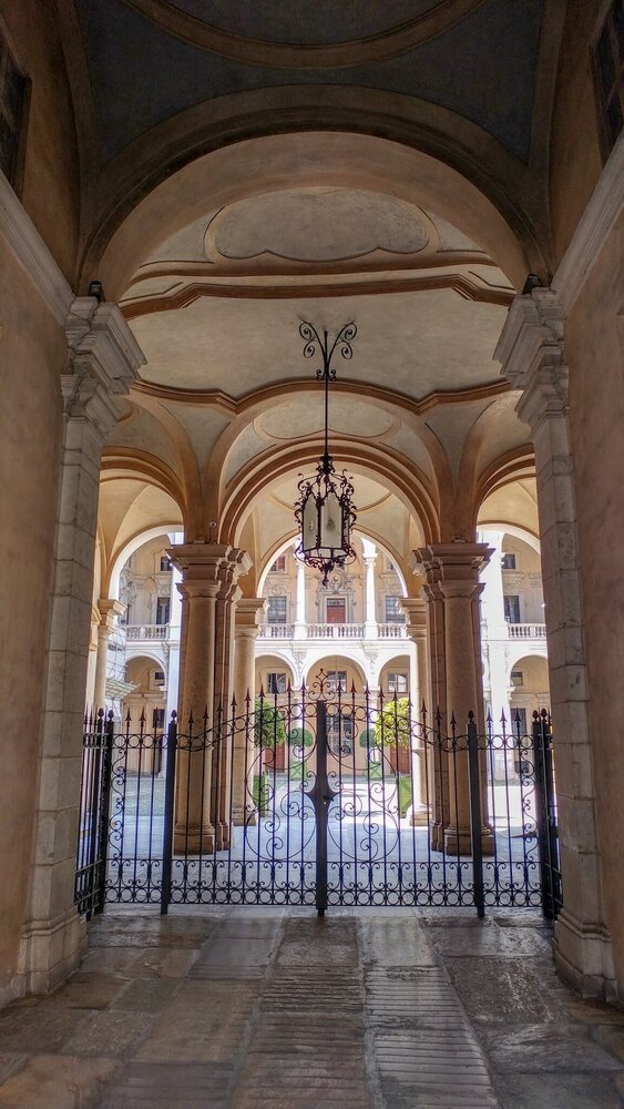 Courtyard of an apartment building in Turin