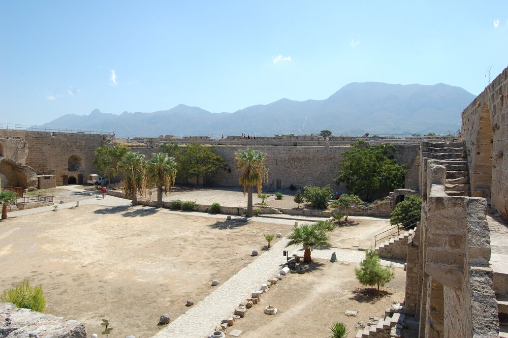 View of the inner courtyard of the Kyrenia Fortress