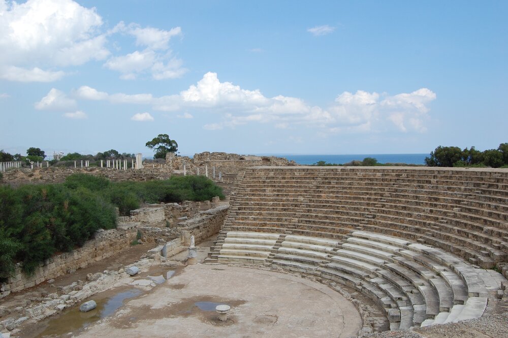 The Roman Theater is the only structure in Salamina that has been almost completely restored