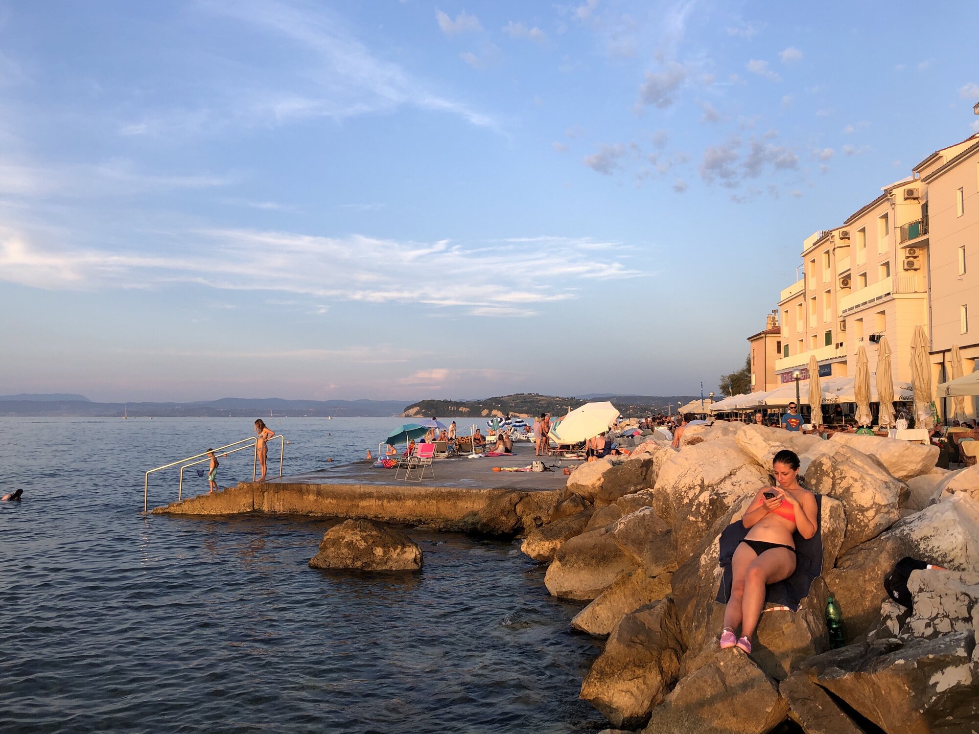 Beaches on the Adriatic coast of Slovenia