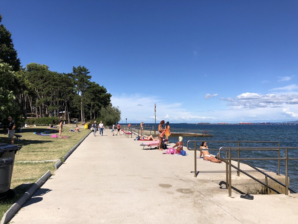 Beaches on the Adriatic coast of Slovenia