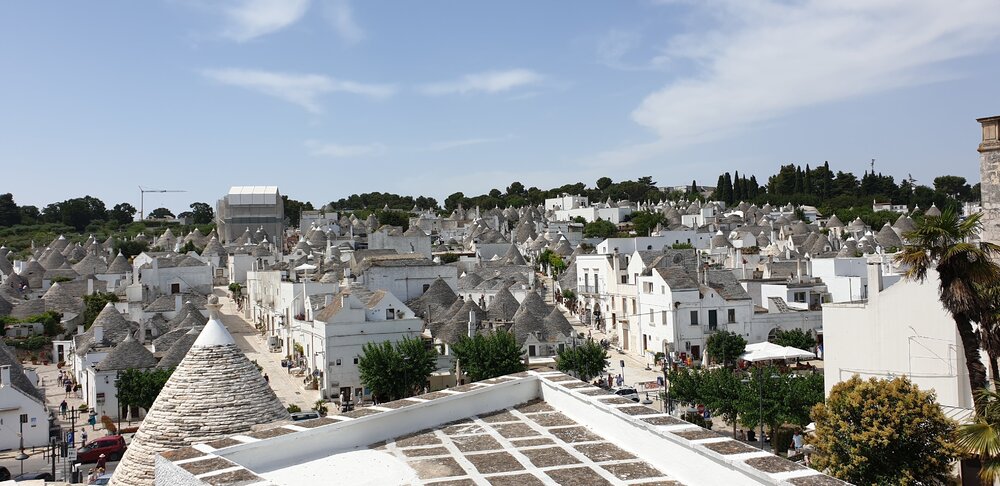 View of the trulli area from the observation deck