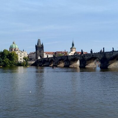 Legends and statues of Charles Bridge in Prague